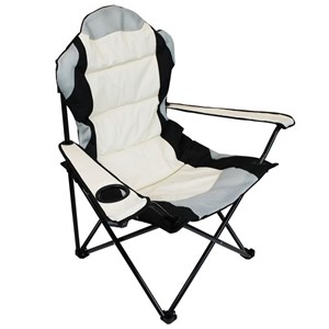 Chaise de camping pliable beige