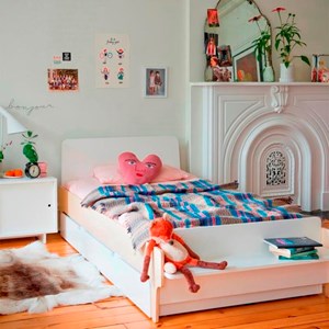 Lit-tiroir pour lit enfant river - blanc