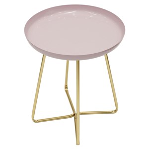 Table d'appoint en métal design glossy