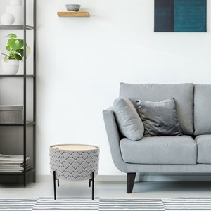 Table d'appoint avec coffre scandi