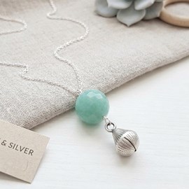 Bola de grossesse quartz bleu argent 925