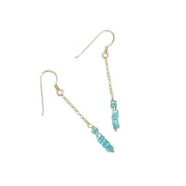 Boucles d'oreilles apatite bleue