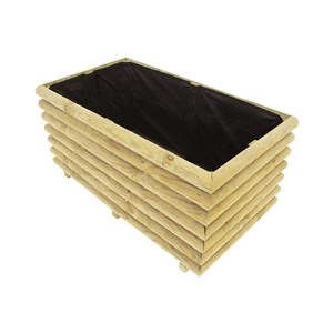 Jardiniere bois rectangle 90cm, camelia