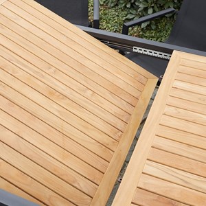 Salon jardin en aluminium et teck