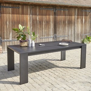 Salon jardin aluminium noir 6p