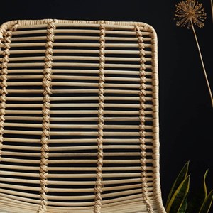 Chaise en rotin et métal