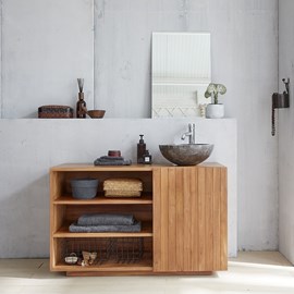 Meuble salle de bain bois de teck