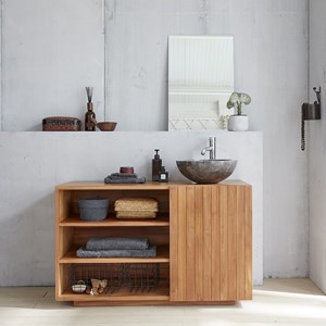 Meuble salle de bain bois de teck