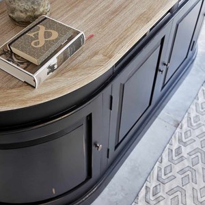 Buffet acajou et teck 4 portes 2 tiroirs