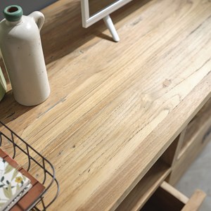 Meuble tv en teck recyclé 3 tiroirs