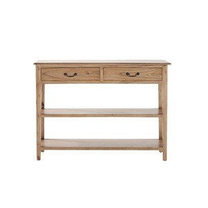 Console en bois de mindi 2 tiroirs