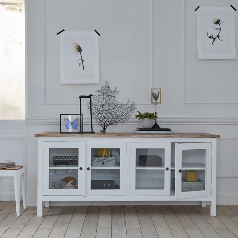 Berah Getah - Buffet bois d'acajou et teck 4 portes