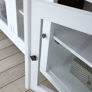 Buffet bois d'acajou et teck 4 portes