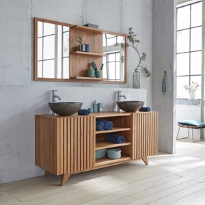 Meuble salle de bain bois de teck