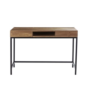 Bureau en bois de teck et métal
