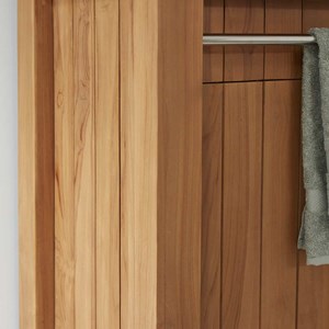 Meuble de salle de bain en bois de teck