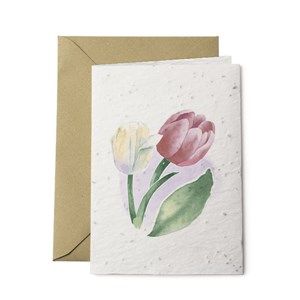 Carte à planter 2 volets fleurs sauvages