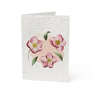 Carte à planter 2 volets coquelicot