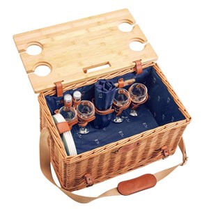 Panier pique-nique saint-honoré bleu 4p