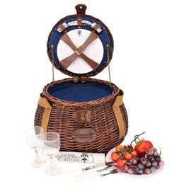 Panier pique-nique rond tuileries 2p