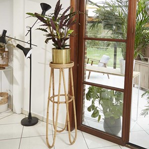 Sellette en rotin sur pied - indien