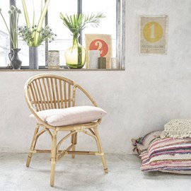 Fauteuil en rotin vintage