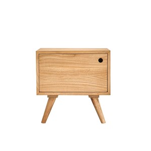 Table de chevet en bois de mindi 1 porte