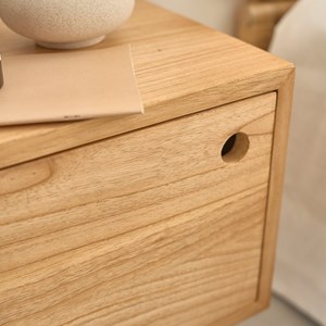 Table de chevet en bois de mindi 1 porte