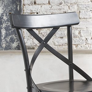 Chaise bistrot en bois d'acajou noir