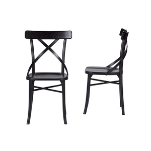 Lot de 2 chaises bistrot en acajou