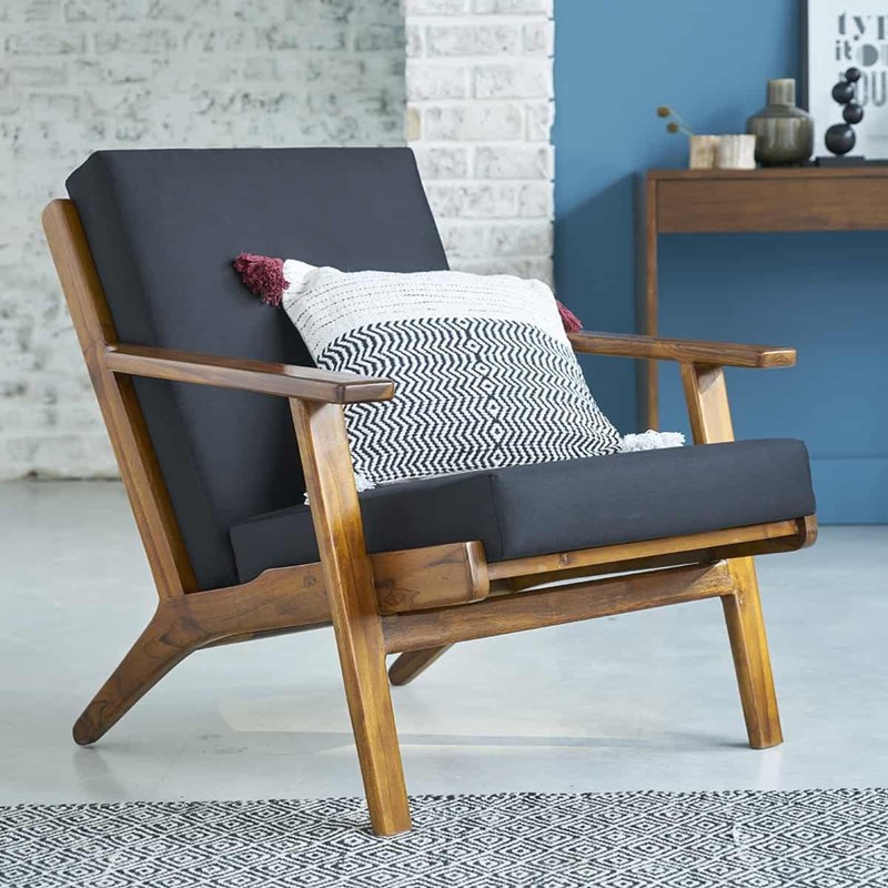 Berah Getah - Fauteuil scandinave en bois de teck