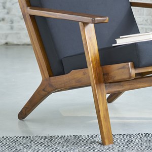 Fauteuil scandinave en bois de teck