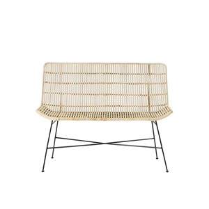 Canapé en rotin et métal