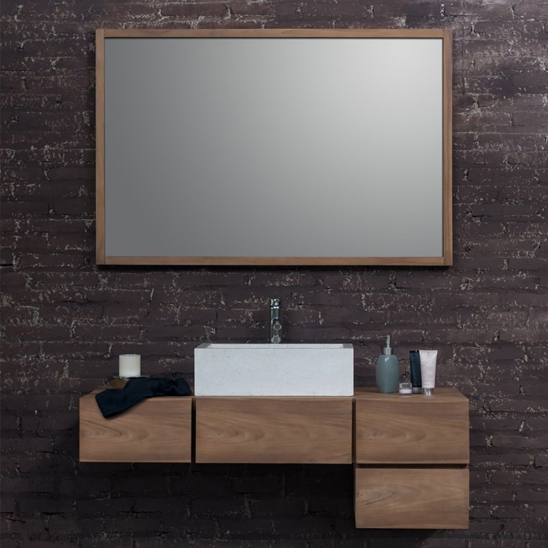 BOIS DESSUS BOIS DESSOUS - Miroir en bois de teck 145