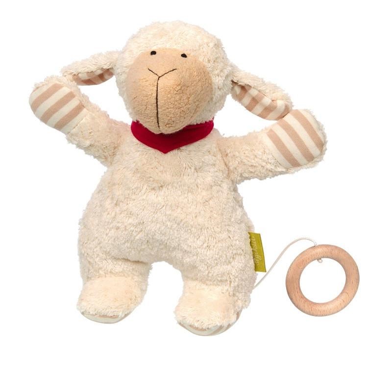 rouge/écru doudou mouton sigikid 40862 fille et garçon ‘Organic Collection’ coton organique 
