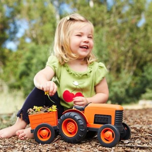 Green toys - tracteur orange