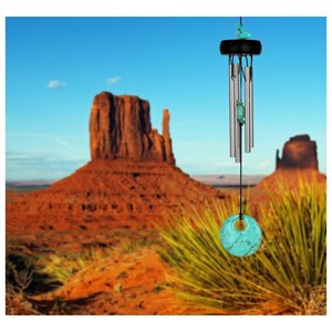 Carillon à vent feng shui turquoise 29cm