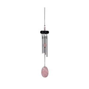 Carillon à vent feng shui quartz rose 29