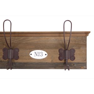 Patère portemanteau 4 accroches bois