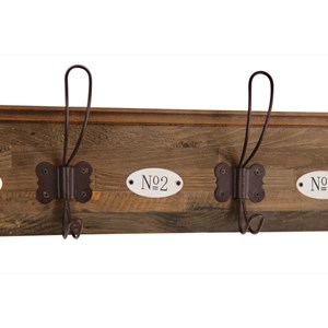 Patère portemanteau 4 accroches bois