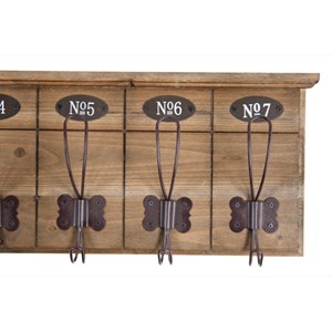 Patère portemanteau 7 accroches bois