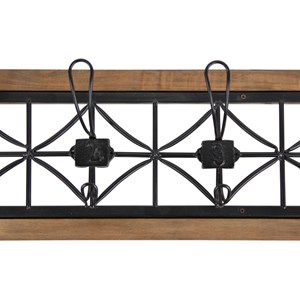 Patère portemanteau 5 accroches bois