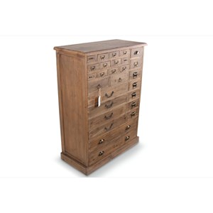 Commode 27 tiroirs bois marron -