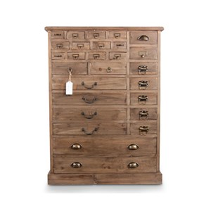 Commode 27 tiroirs bois marron -