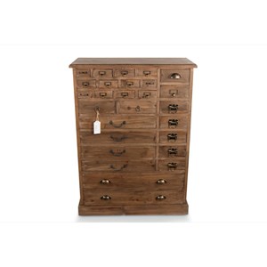 Commode 27 tiroirs bois marron -