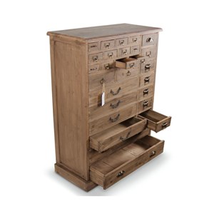 Commode 27 tiroirs bois marron -