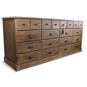 Bahut 20 tiroirs bois marron -