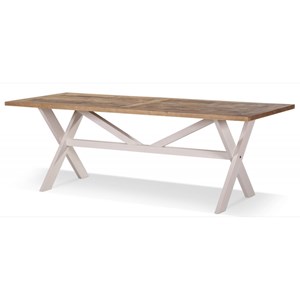 Table à manger 8 places bois blanc -