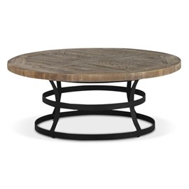 Table basse ronde bois marron - flavine