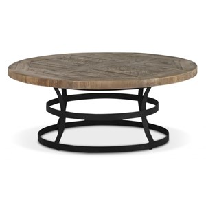 Table basse ronde bois marron 100x100x40
